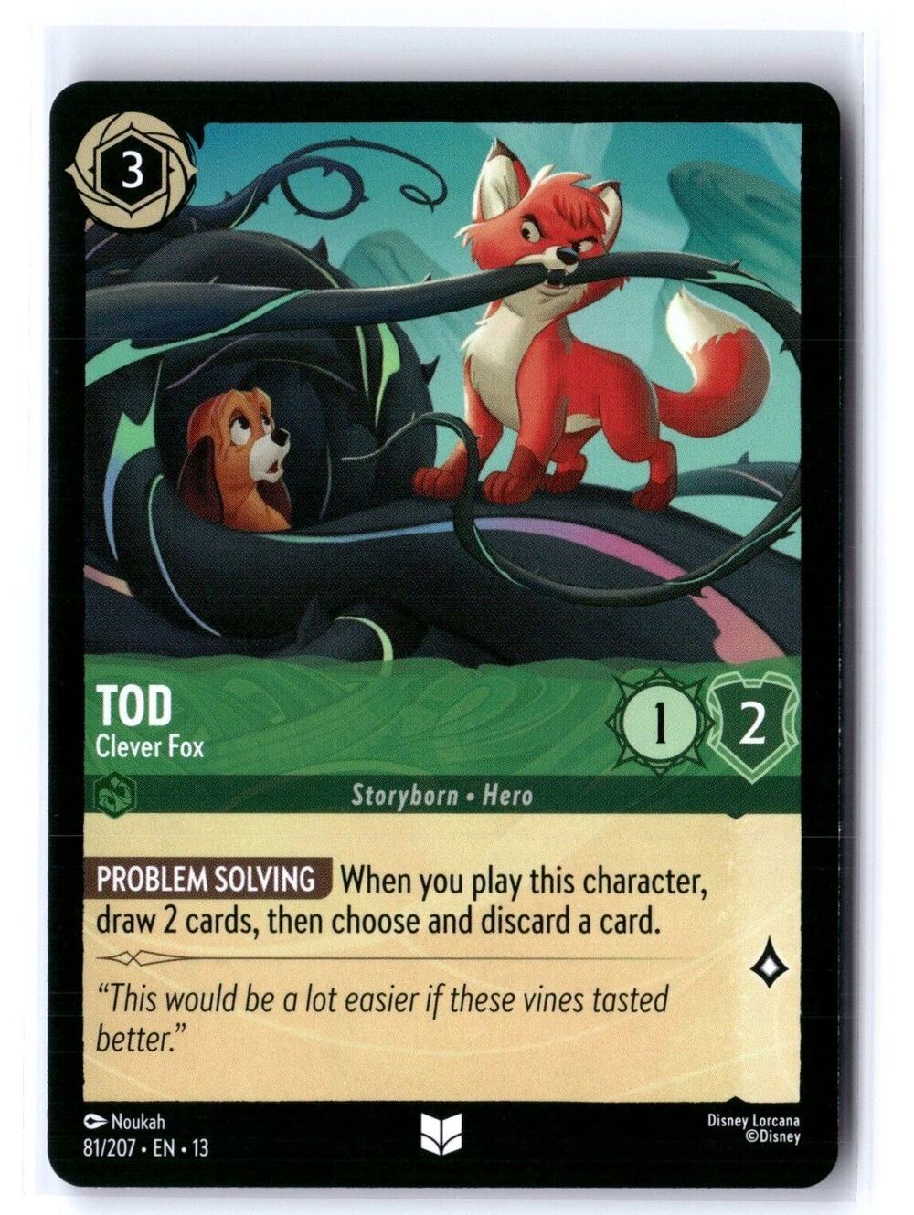 Tod - Clever Fox Uncommon Attack of the Vine! 81/207 NM